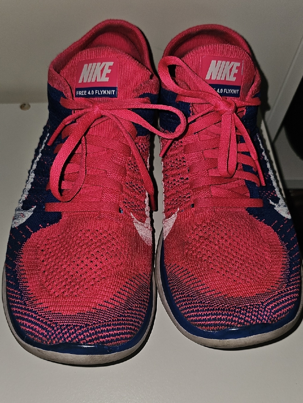Nike Pink & Navy Flyknit Running Sneakers